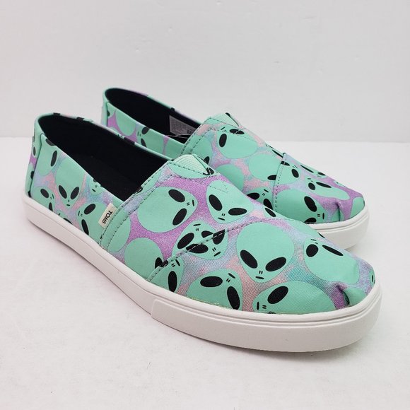 Toms Shoes Toms Alpargata Cupsole Womens Size 85 Alien Print Glow